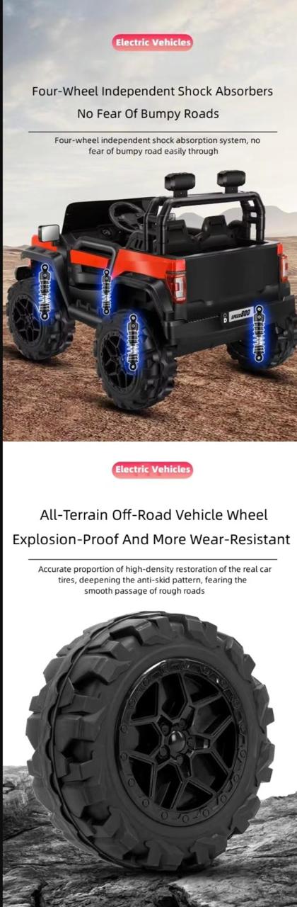 2 Seater 12V 4WD Kids Ride On Pickup Truck with Parental Remote