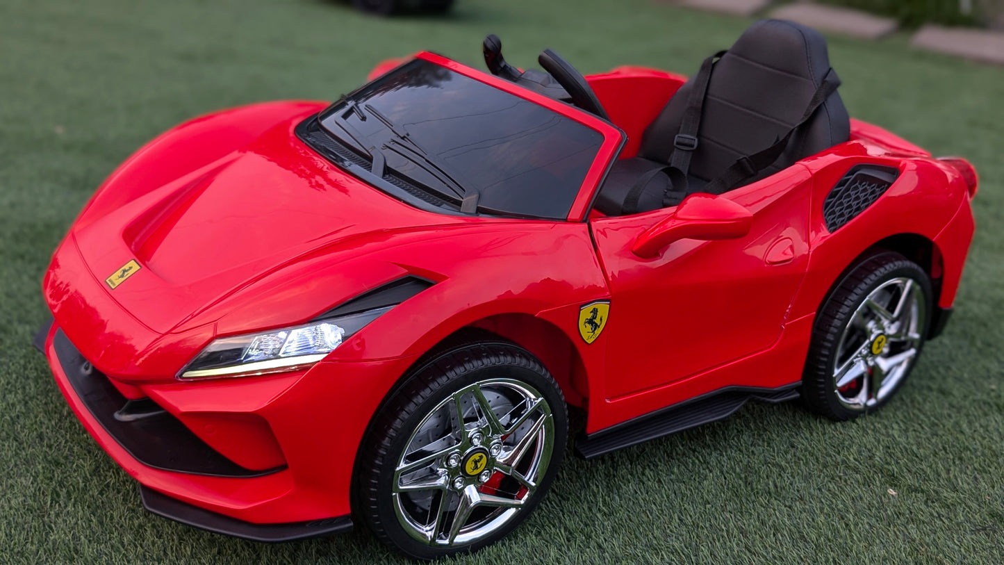 Luxury 1 Seat 12V Kids Ride-on Car with Parental Remote, Music, Leather Seat
