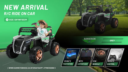 2 Seaters 24V Ride-on UTV with 4-Wheel Drive, Remote Control, EVA Tires, Suspension