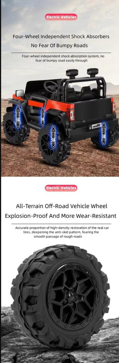 2 Seater 12V 4WD Kids Ride On Pickup Truck with Parental Remote