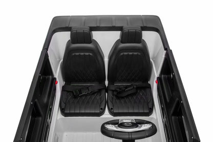 24V 2Seat Luxury Licensed Mercedes G63 AMG, Parental Remote, Rubber Tire, Leather Seats, Music MP3